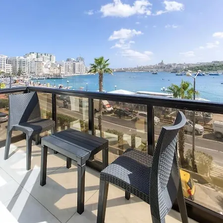 Stunning View, Seafront, 2bedroom 公寓 斯利马
